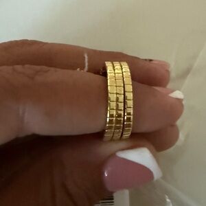 Uncommon James Gold-Tone Square Stacking Rings